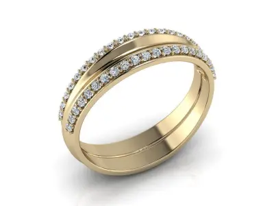 Diamond Jewelry Ring 3D print model 35