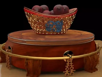 Chinese gold Ingot   3D model