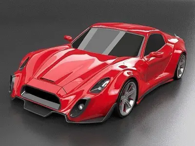 Retrone sportscar concept 3D model
