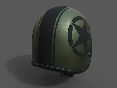 Helmet scifi racer Generic sport Low-poly 3D model