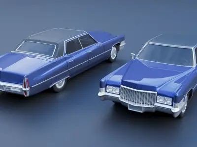 Cadillac Deville 1970 4 Door 3D print model