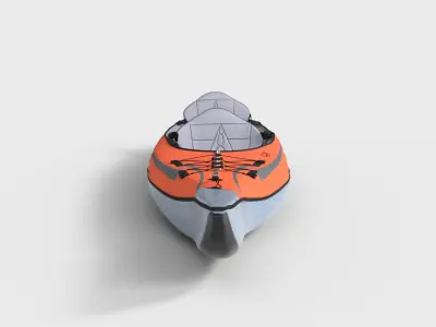 INFLATABLE KAYAK Low-poly 3D model