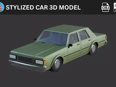Stylized Car 3D Model 3D model