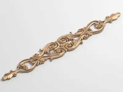 3D Model Carved Decor Element 3D print model