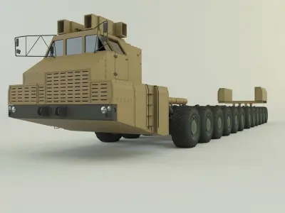 Maz-7907 military vehicle 3D model