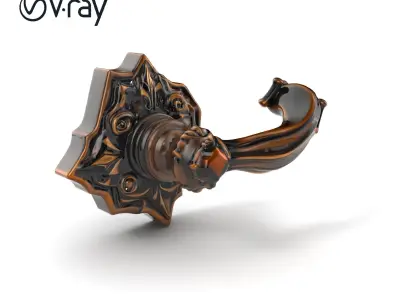 Gothic Decorative Handle model pack Low-poly 3D model