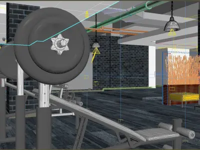 Gym Model best gyms in chennai 3D model