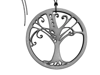 Tree Pendant 002 3D print model