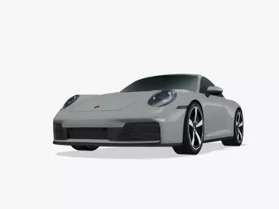 Porsche 911 Carrera 992-2 Low-poly 3D model