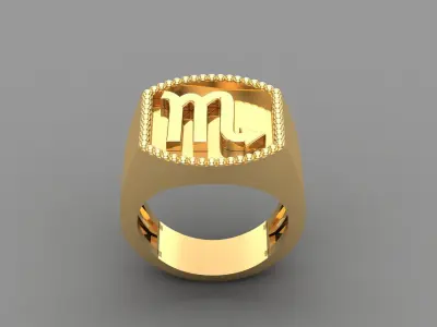 Scorpio Ring Version 2 For Print STL 3D print model