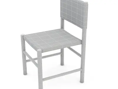 small stool 3D model Low-poly 3D model