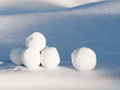 Snowball Low-poly 3D model