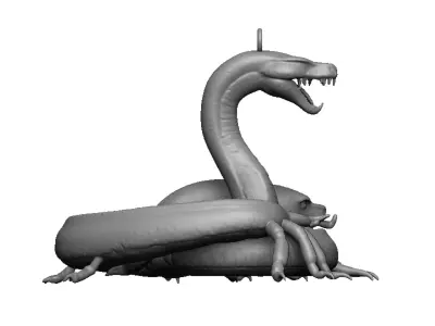 snake pendant 3D print model