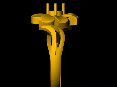 floral ring  3dm file 3D print model