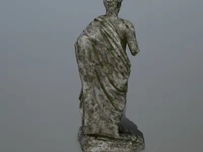 statue 5 roman Low-poly 3D model