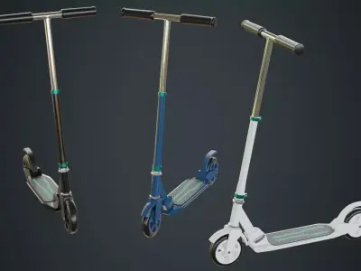 Kick Scooter 2A Low-poly 3D model