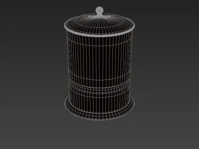 Brass Trashcan 3D model