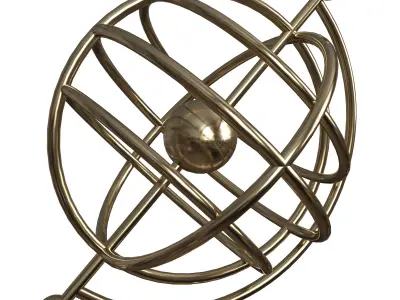gold decorative sphere 3D model