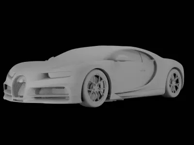 Bugatti Chiron High-Detail Supercar 3D Model  3D model
