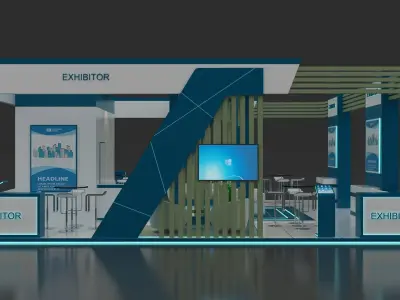 Exhibition booth 10x10 meter  3D model