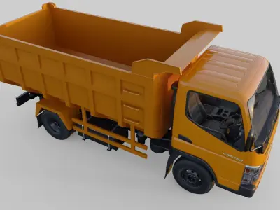 9 type medium truck mitsubishi fuso canter 3D model
