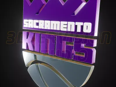 Sacramento Kings logo - Cinematic - 3D print 3D model