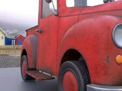 Old car Low-poly 3D model