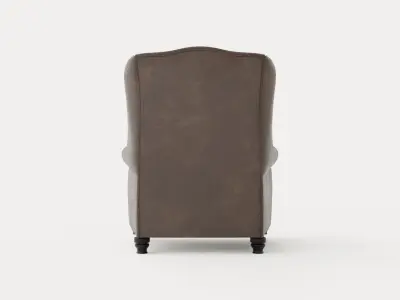 Admiral Armchair Vintage Fabric Low-poly 3D model