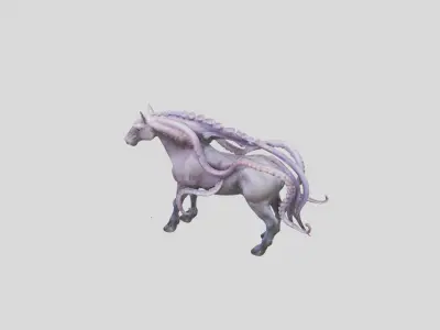 Octopus Horse Hybrid 3D Model Low-poly 3D model