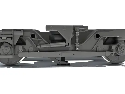Train Wheels Bogie 3D model