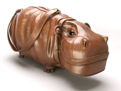hippo leather bag 3D model