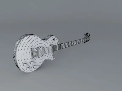 Zakk Wyldes guitar Free 3D model