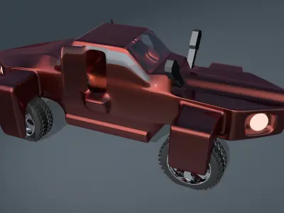 Car For Video Games three Low-poly 3D model