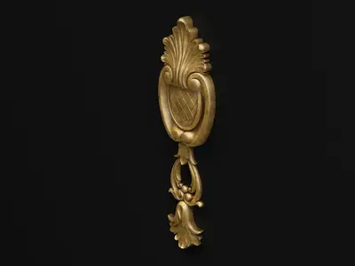 Carved decor vertical 3D model