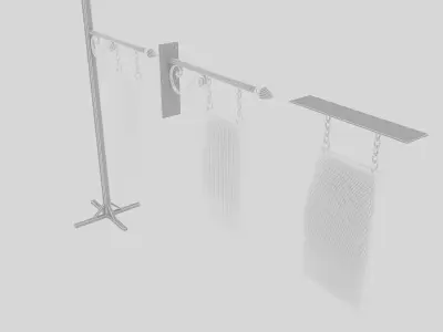 3D old woodden emty sign model Low-poly 3D model