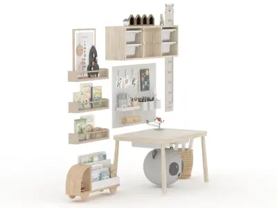 Toys Decor and Furniture for Nursery 3D model