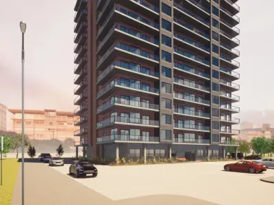 Mid-Rise Modern Apartment Revit and Twinmotion 3D model