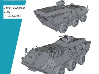 MPTz Pandur 6x6 3D print model