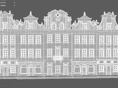 cityscape building Low-poly 3D model