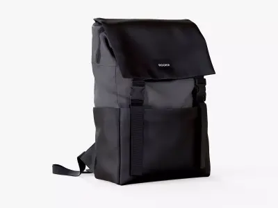 Backpack Rooh Grey Low-poly 3D model