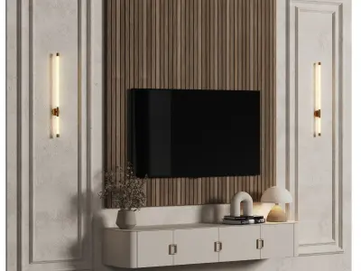 TVWALL024 tv wall unit 3D model