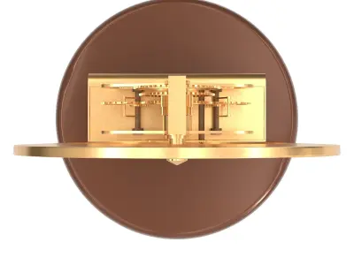 Mechanical Clock GOLD Low-poly 3D model