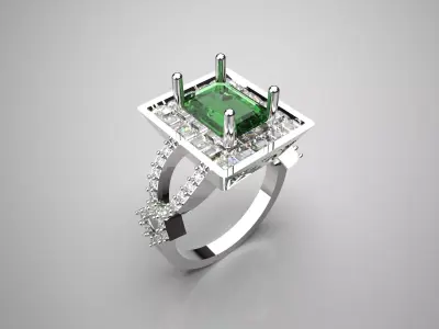 luxury diamond ring jr00093 3D print model