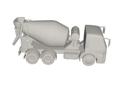 Concrete mixer 3D model
