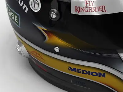 Helmet F1 2009 Adrian Sutil 3D model