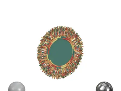 Hapsala And Rattan Mirror White Wash 3D model