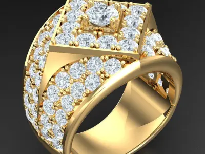Luxury Men Rings Designs 4MR022 3D print model