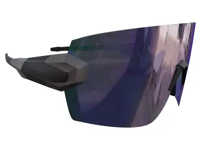 Purple Lens Sports Sunglasses 3D model