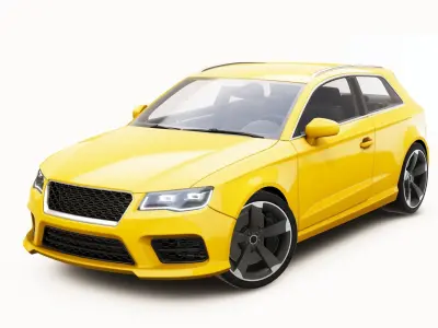 Realistic Car HD 03 Low-poly 3D model