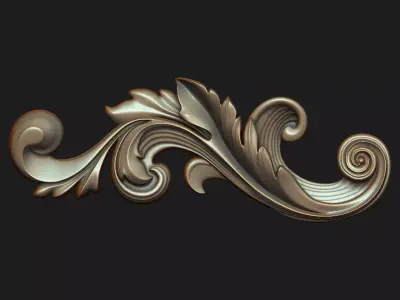 Carved decor 010 3D model 3D model